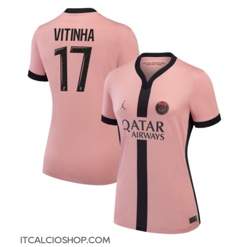 Paris Saint-Germain Vitinha #17 Terza Maglia Femmina 2024-25 Manica Corta